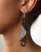 Brincos Maasai - Preto -Branco