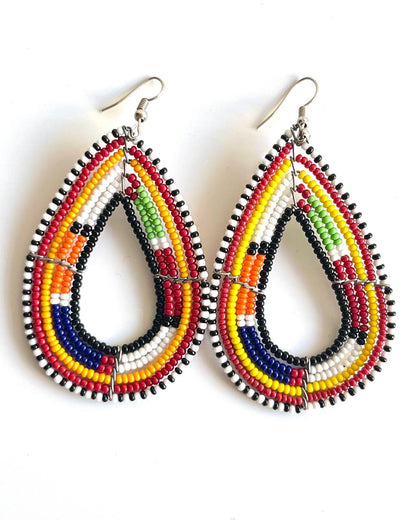 Brincos Tradicionais Maasai - Gota - Preto