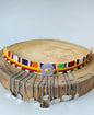 Traditional Maasai Necklace - Yellow Bead in the Middle