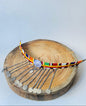 Gargantilha Tradicional Maasai - Miçãnga Branca no Meio